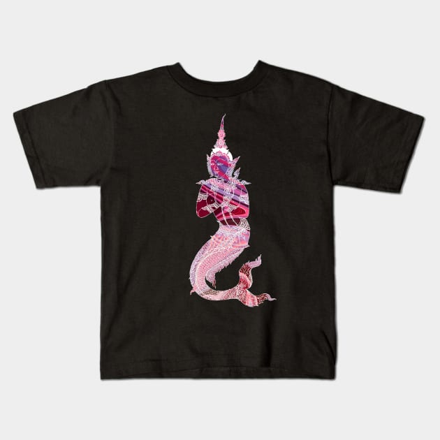 Thailand Kinnaree – Figure Of Spiritual Good Fortune Kids T-Shirt by VintCam